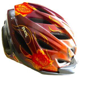 BELL Girls Rex Helmet - Purple/Burgundy Orange Roses -